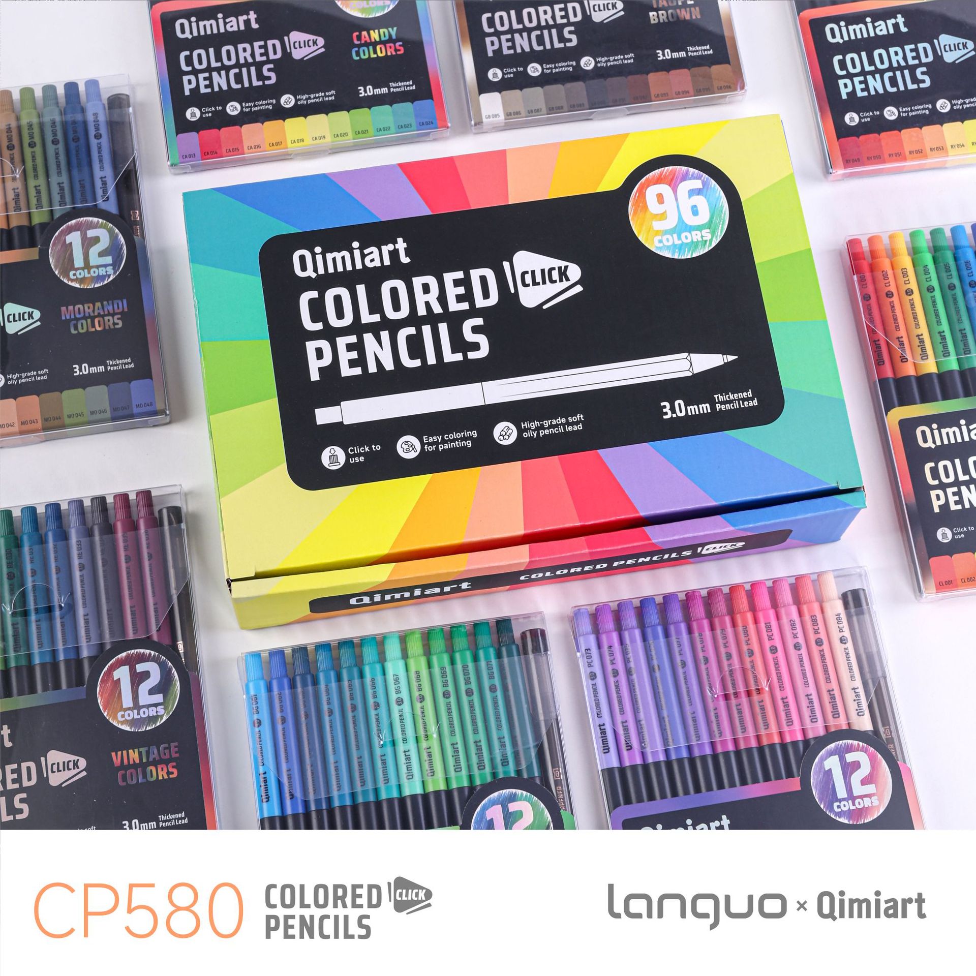Staedtler Pencil Lumocolor - 96가지 색상의 색연필 세트, 퀴미아트 CP580,