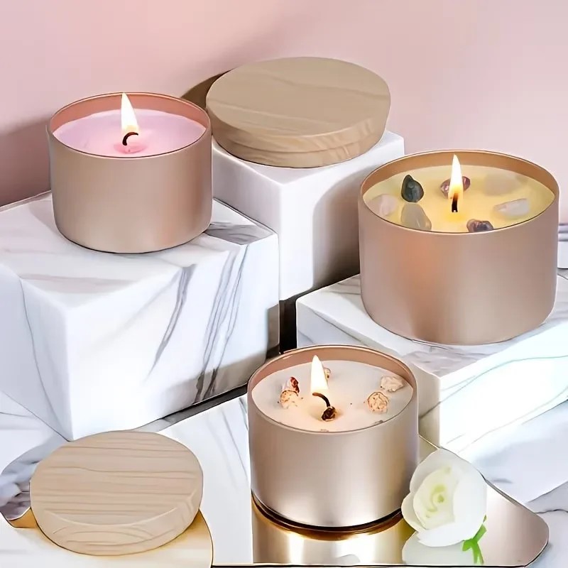 Candle Making Supplies Jars - 2026년 최고급 4온스 로즈골드 금속 캔들