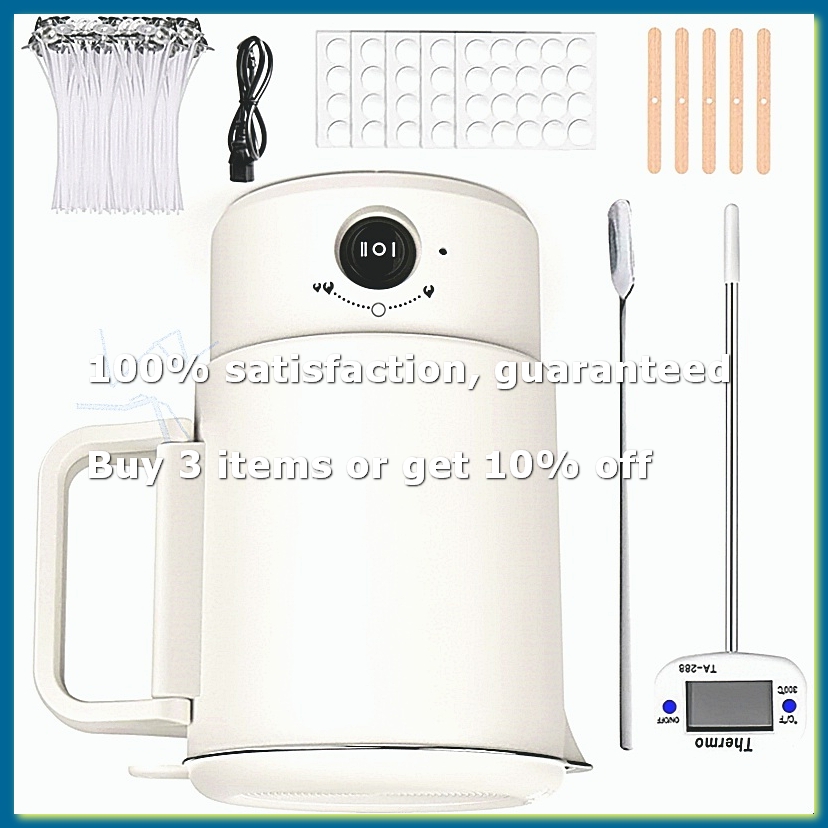 Candle Making Supplies Uk - A49I-전기 왁스 용해 냄비 키트(온도계 포함),