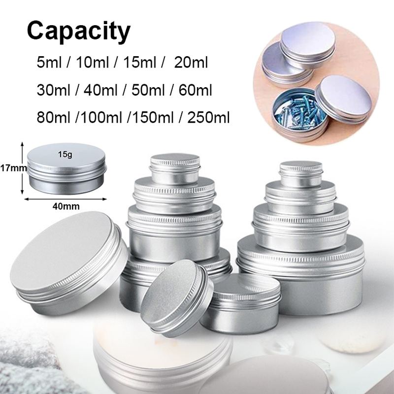 1/5/10pcs 5-250ml 빈 실버 알루미늄 통  - Candle Making Supplies Jars 리뷰 및 가격