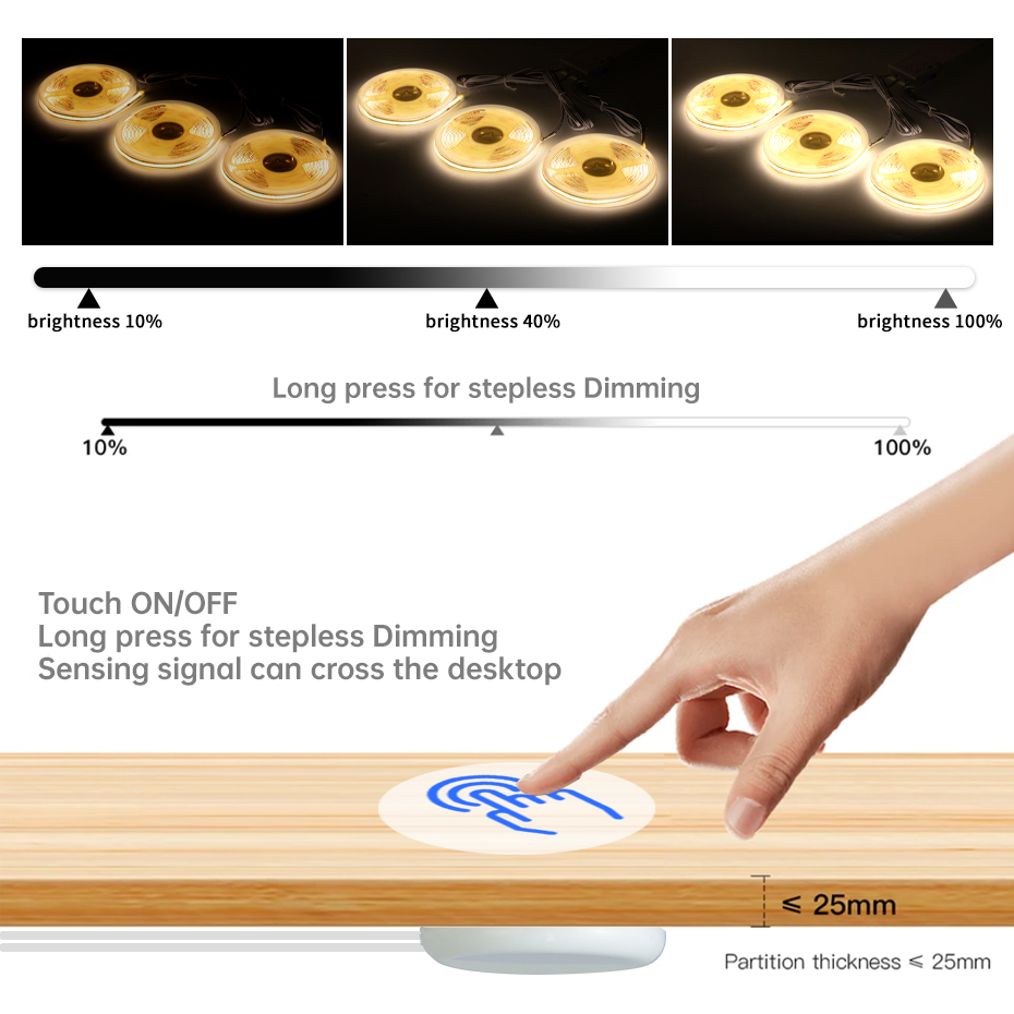 캐비닛 하부 조명 터치 디밍 가능 COB LED 스트립 - Candle Making Supplies Uk 리뷰 및 가격